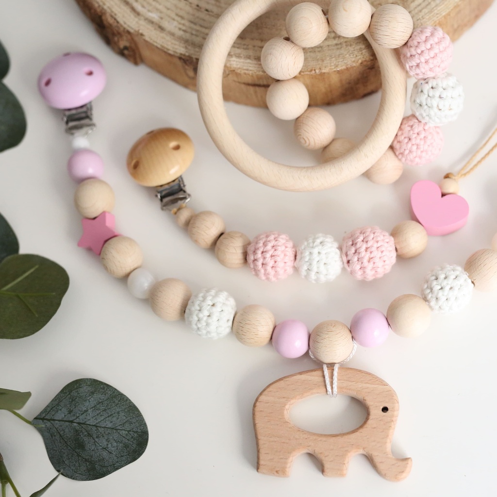 Baby Geschenkset "Rosa Elefant"