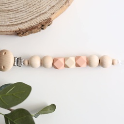 Silikon Schnullerkette "Orange" mit Perlen