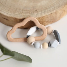 Baby Greifling "Wolke" mit Holzfigur