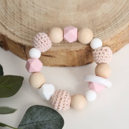 Baby Greifling "Pastellrosa" mit Miniring