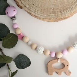 Kinderwagenkette Holz "Elefant" mit Sternen