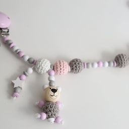 Kinderwagenkette "Teddy" mit Häkeltieren